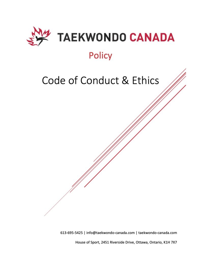 Bylaws & Policies Taekwondo Canada